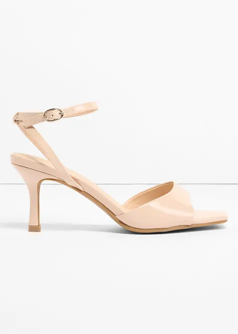 Sandali effetto vernice con cinturino, bonprix