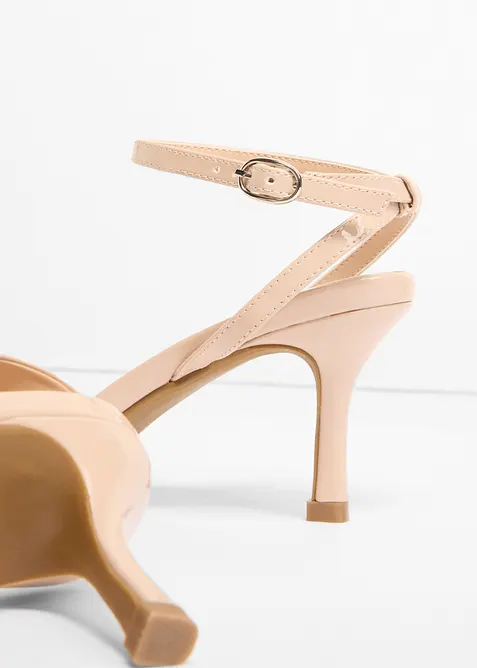 Sandali effetto vernice con cinturino, bonprix