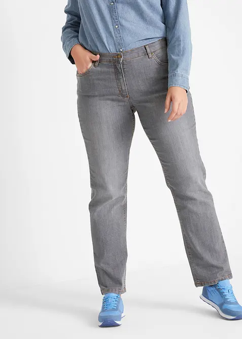 Jeans elasticizzati straight, vita media, bonprix