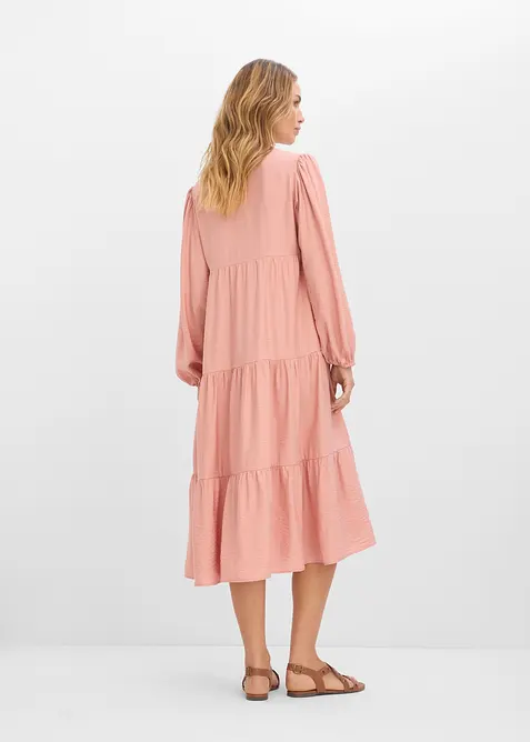 Abito midi in misto viscosa morbido, bonprix