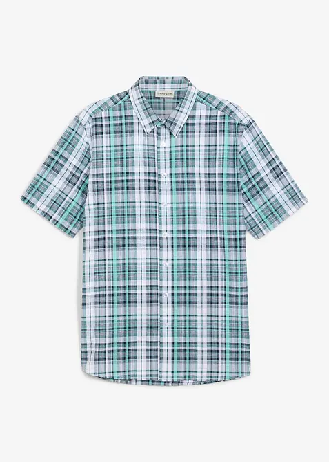 Camicia a maniche corte in seersucker di puro cotone, bonprix