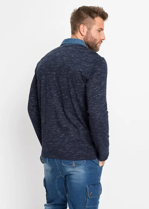 Polo a maniche lunghe in puro cotone, bonprix