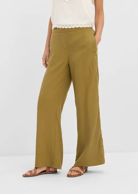 Pantaloni a palazzo in misto viscosa, bonprix