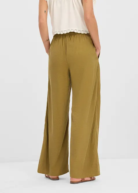 Pantaloni a palazzo in misto viscosa, bonprix