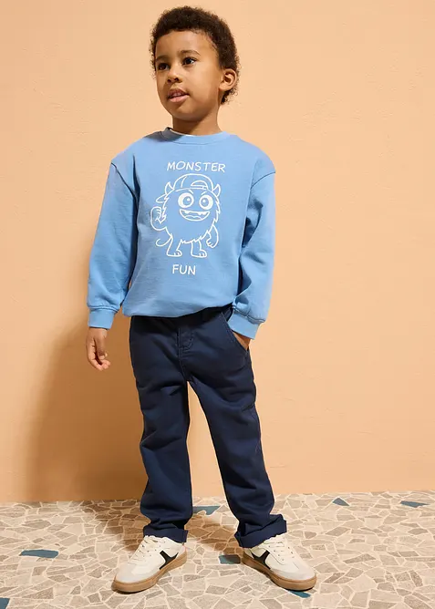 Pantaloni chino slim fit con vita regolabile, straight, bonprix