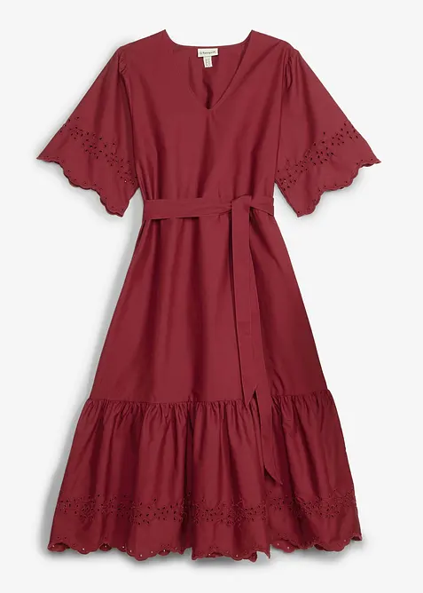 Abito midi in puro cotone, bonprix