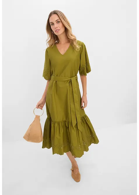 Abito midi in puro cotone, bonprix