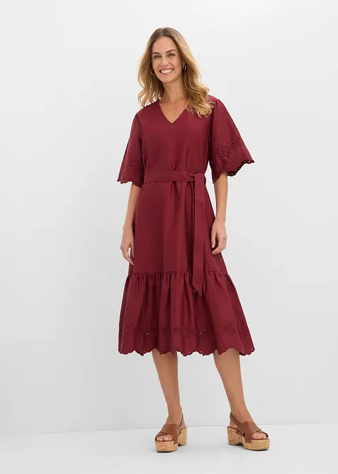 Abito midi in puro cotone, bonprix