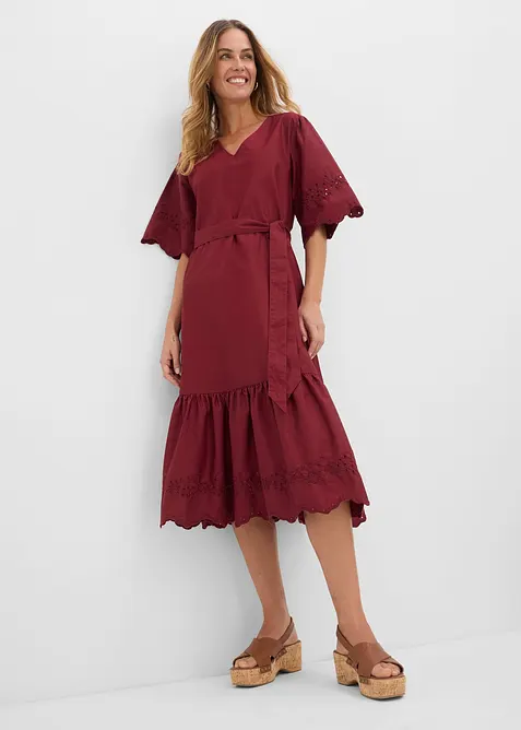 Abito midi in puro cotone, bonprix