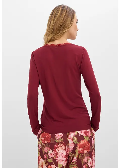 Maglia a maniche lunghe in misto viscosa morbido, bonprix
