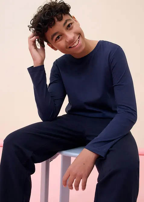 Maglia a maniche lunghe con cotone biologico (pacco da 5), bonprix