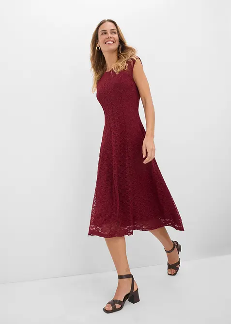 Abito svasato in pizzo, bonprix