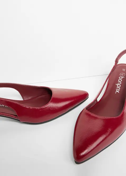 D&eacute;collet&eacute; slingback a tacco basso, bonprix
