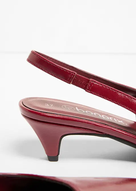 D&eacute;collet&eacute; slingback a tacco basso, bonprix