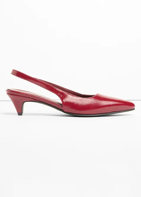 D&eacute;collet&eacute; slingback a tacco basso, bonprix