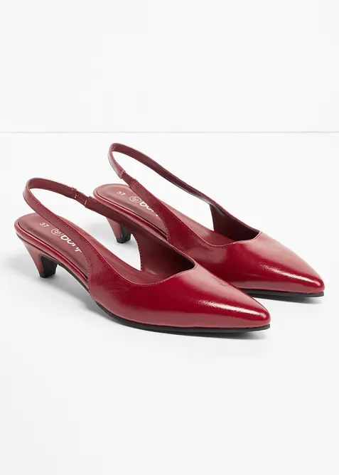 D&eacute;collet&eacute; slingback a tacco basso, bonprix