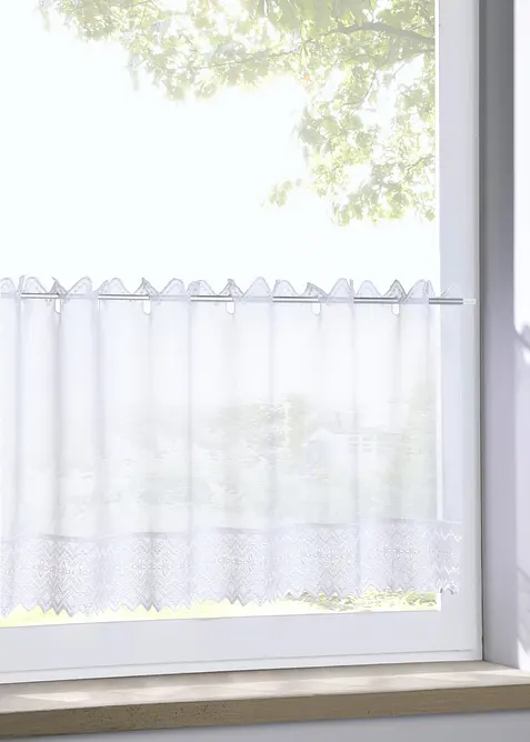 Tenda a vetro con bordo ricamato, bonprix