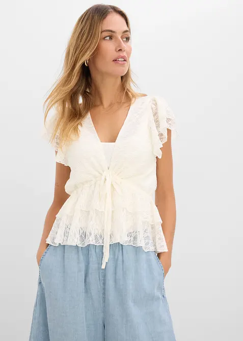 Maglia corta in pizzo, bonprix