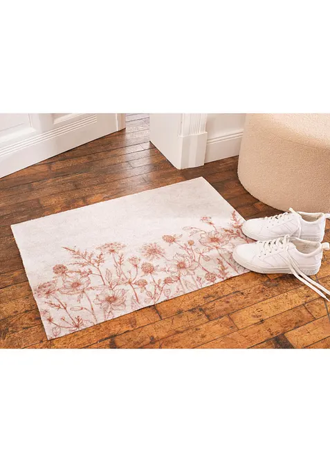 Zerbino lavabile con motivo floreale, bonprix