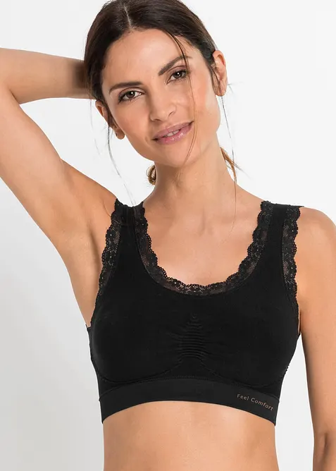 Reggiseno Feel Comfort a bustier senza cuciture  (pacco da 2), bonprix
