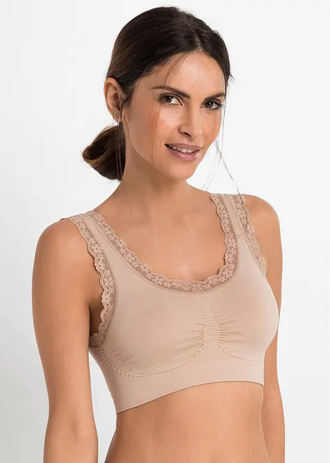 Reggiseno Feel Comfort a bustier senza cuciture  (pacco da 2), bonprix