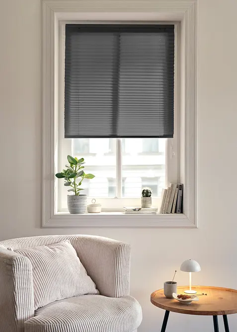 Tenda plissettata semioscurante con velcro adesivo, bonprix