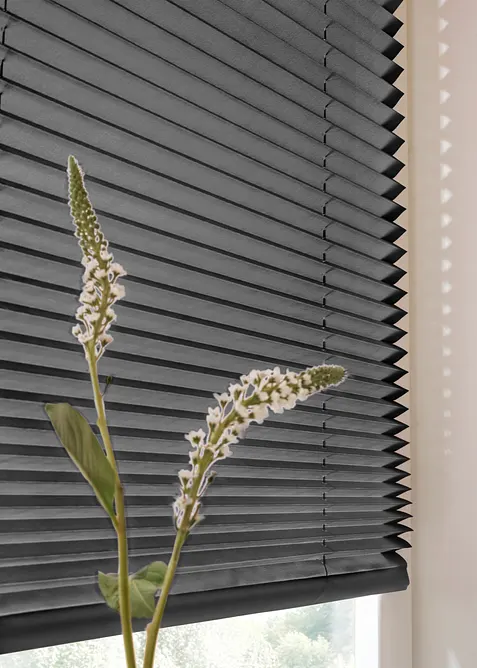 Tenda plissettata semioscurante con velcro adesivo, bonprix