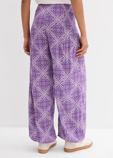 Pantaloni in viscosa fluente con elastico in vita, bonprix