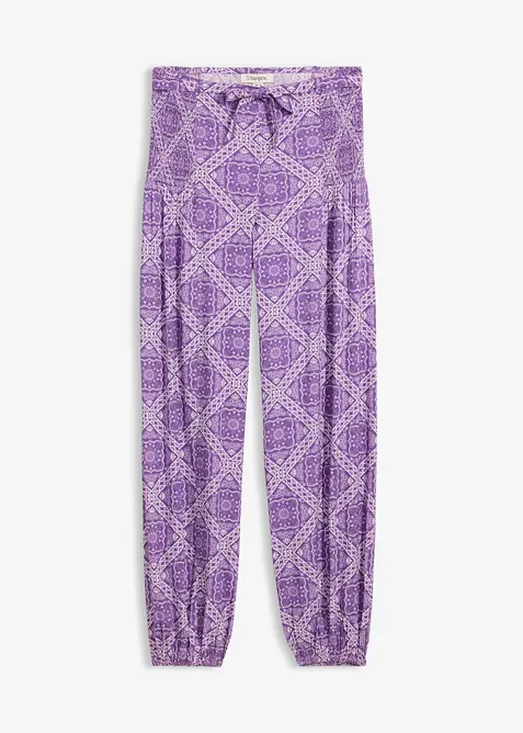 Pantaloni in viscosa fluente con elastico in vita, bonprix