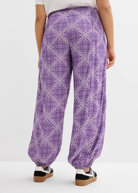 Pantaloni in viscosa fluente con elastico in vita, bonprix