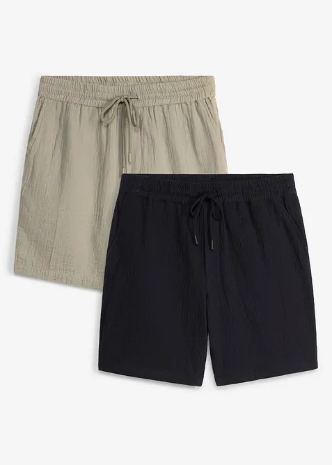 Shorts in mussola di puro cotone (pacco da 2), bonprix