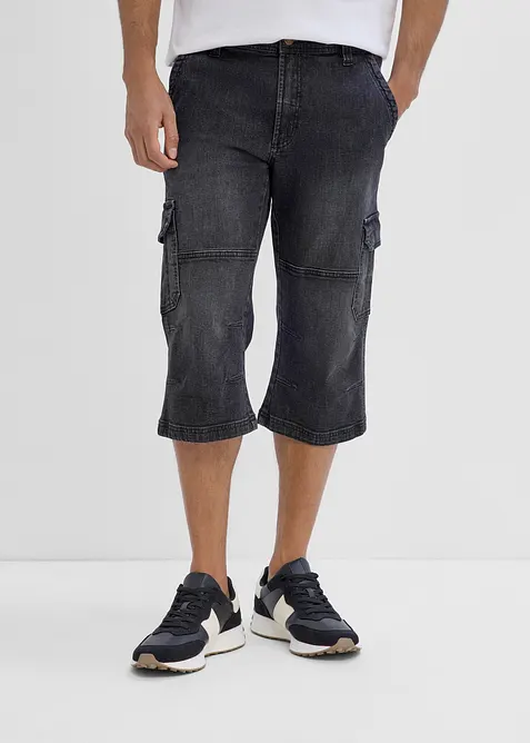Jeans cargo a pinocchietto regular fit, straight, bonprix