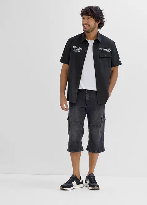 Jeans cargo a pinocchietto regular fit, straight, bonprix