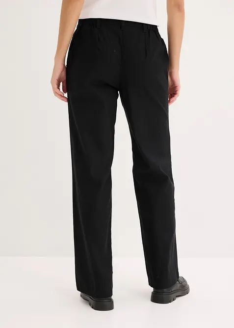 Pantaloni in tessuto misto lino e cotone, bonprix