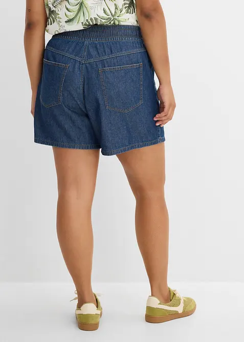 Shorts in jeans con comodo elastico, vita alta, bonprix
