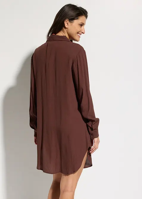 Camicia lunga da spiaggia in viscosa fluente, bonprix