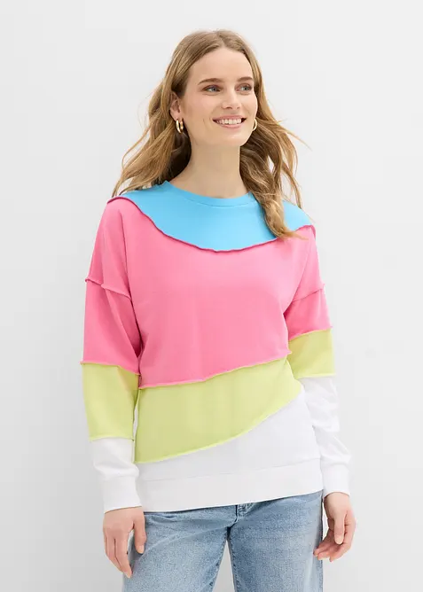 Felpa in misto cotone morbido, bonprix