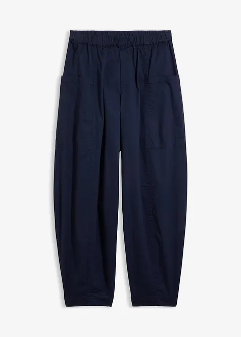 Pantaloni in twill di misto cotone elasticizzato, bonprix