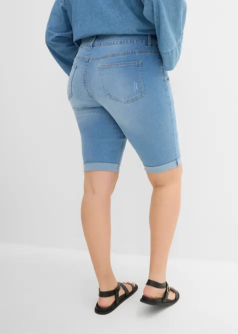 Bermuda in jeans, vita media, bonprix