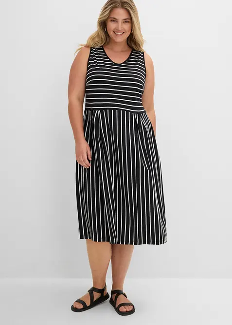 Abito midi in jersey di cotone biologico, bonprix