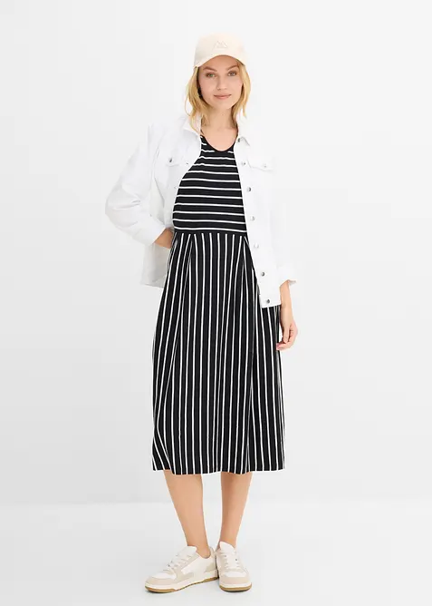 Abito midi in jersey di cotone biologico, bonprix
