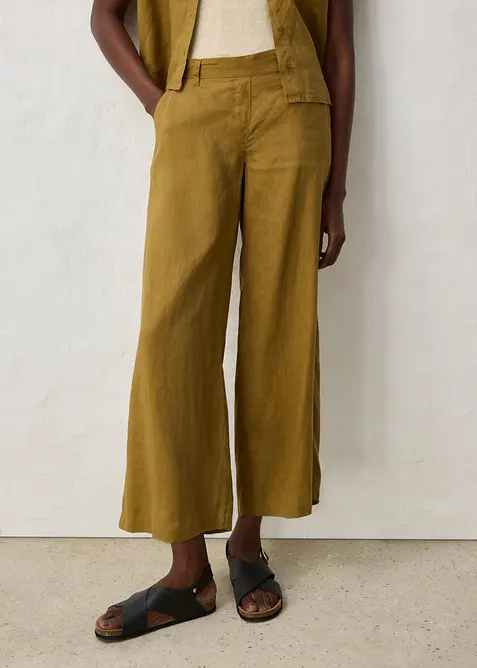 Pantaloni culotte in puro lino, bonprix