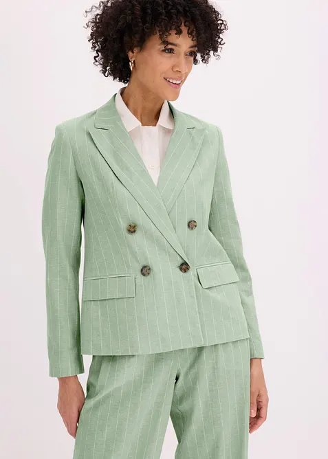 Blazer in misto lino, bonprix