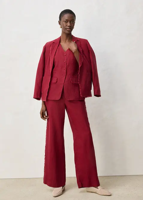 Pantaloni in lino a gamba larga, bonprix