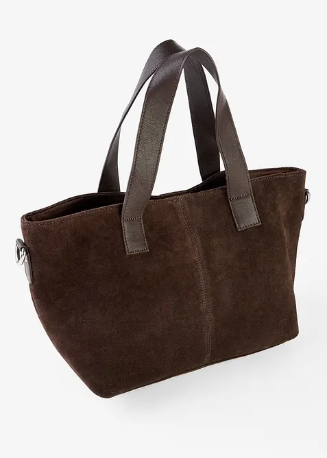 Borsa a mano in pelle scamosciata, bonprix