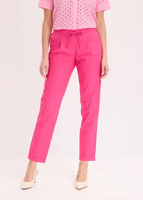 Pantaloni in misto lino, bonprix