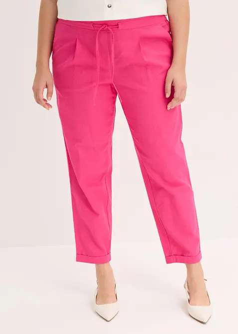 Pantaloni in misto lino, bonprix