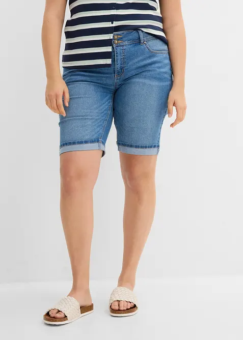 Bermuda di jeans, vita media, bonprix
