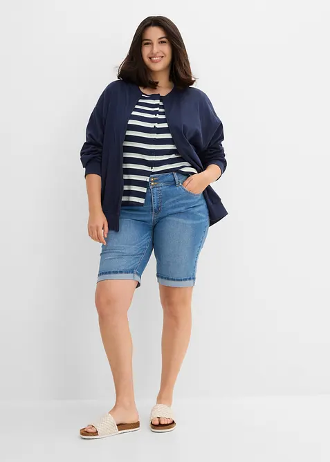 Bermuda di jeans, vita media, bonprix