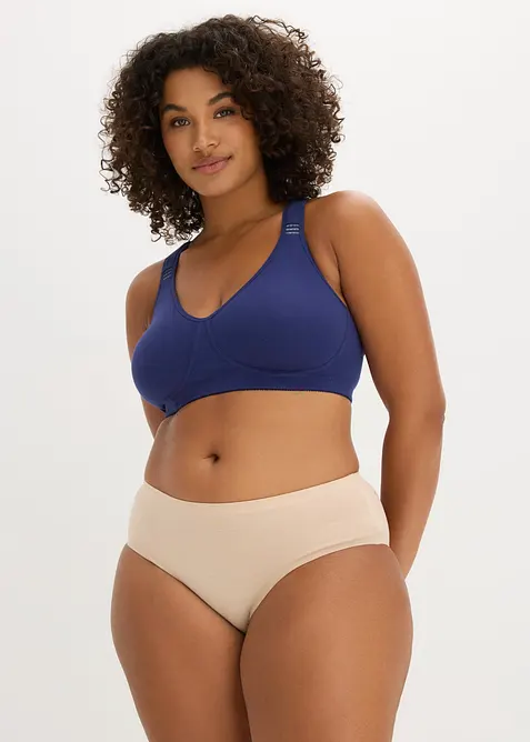 Reggiseno t-shirt senza ferretto con cotone (pacco da 2), bonprix